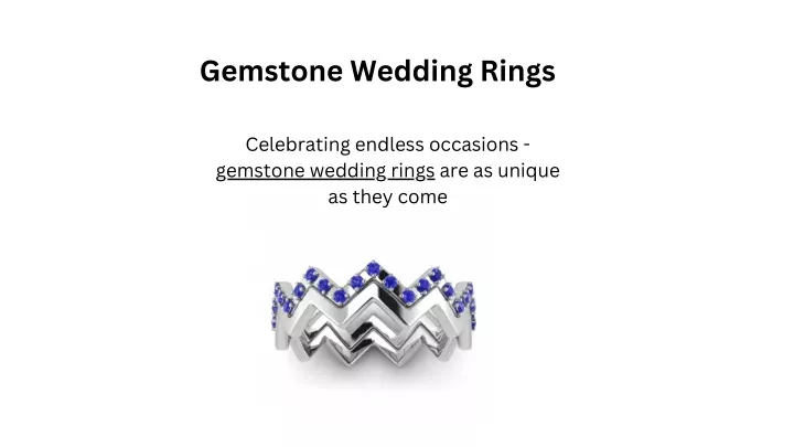 gemstone wedding rings