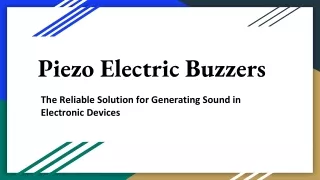 piezo electric buzzers
