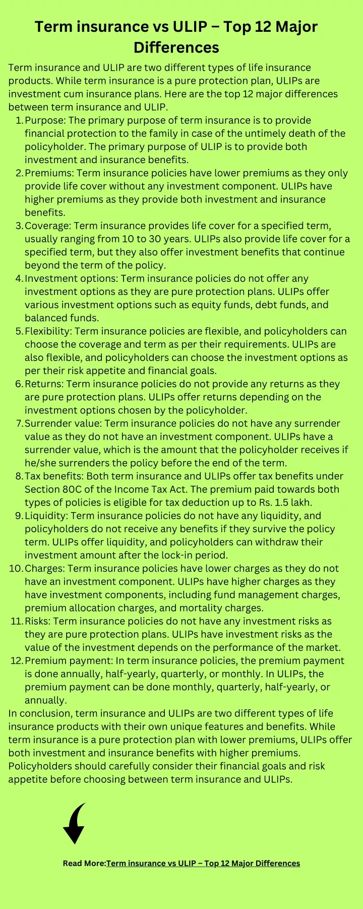 term insurance vs ulip top 12 major differences