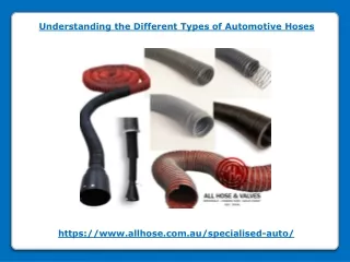 Understanding the Different Types of Automotive Hoses