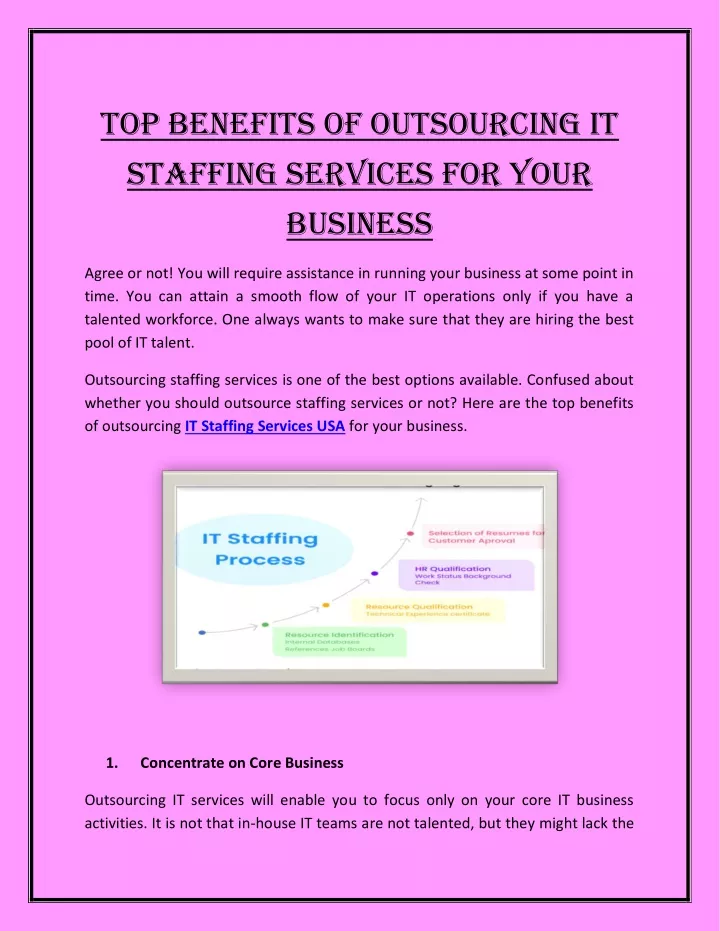 top benefits of outsourcing it staffing services