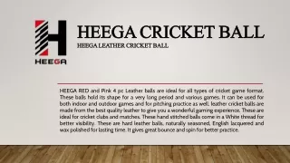 Heega Premium 4 piece Cricket Leather Balls