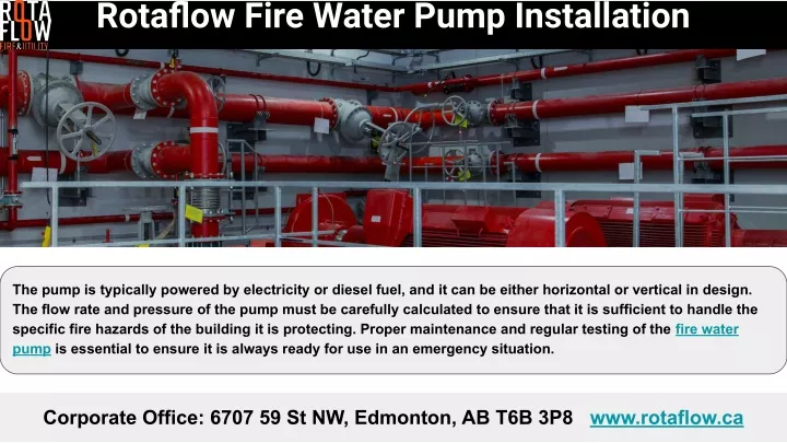 rotaflow fire water pump installation