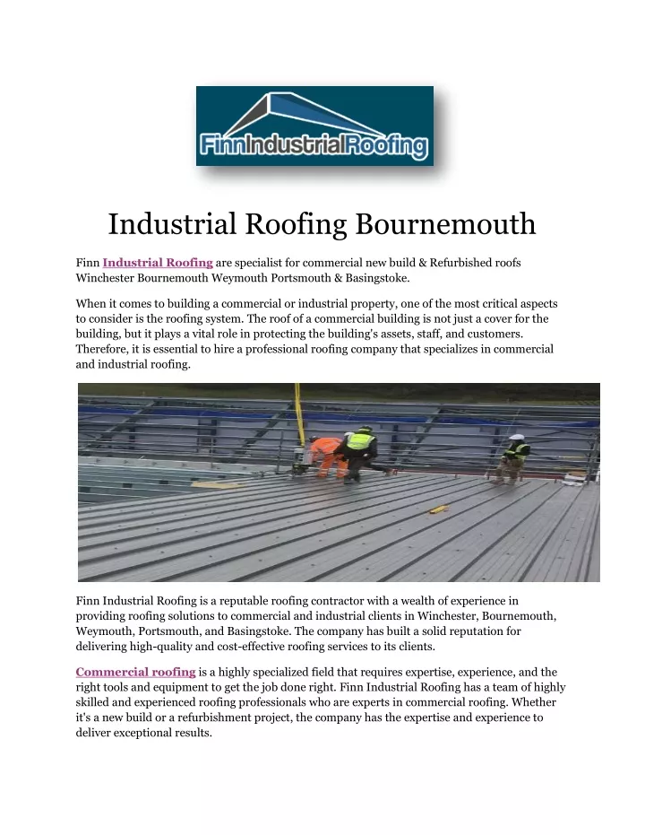 industrial roofing bournemouth