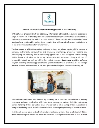 what is the value of lims software application