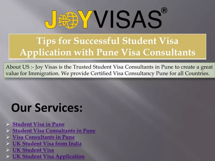 about us joy visas is the trusted student visa