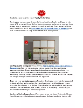how to keep your wardrobe clean tips by shutter