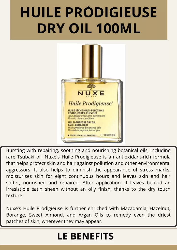 huile prodigieuse dry oil 100ml