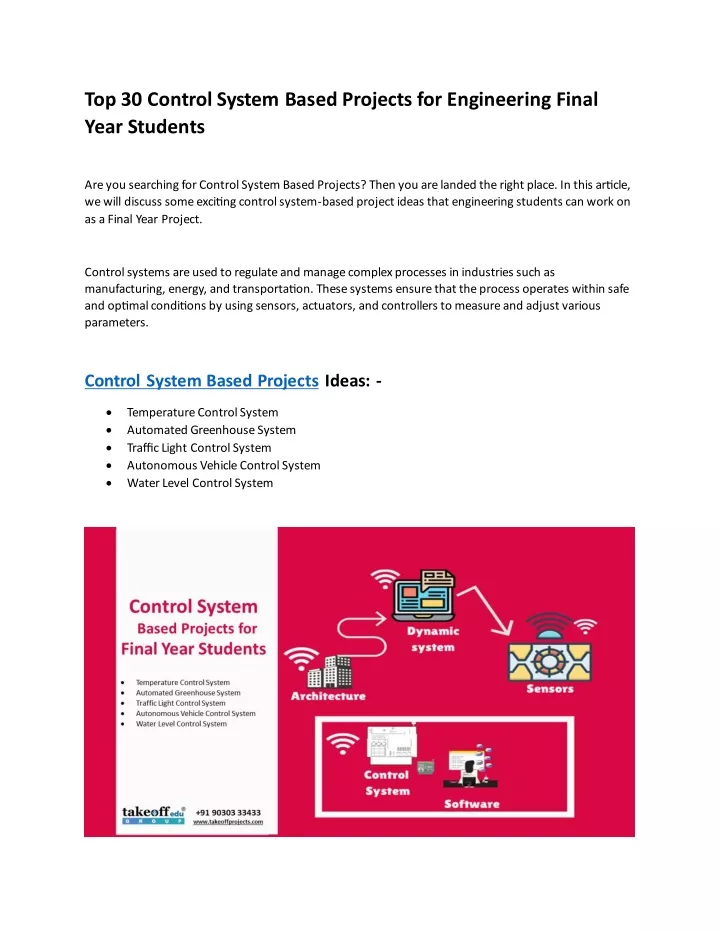 top 30 control system based projects