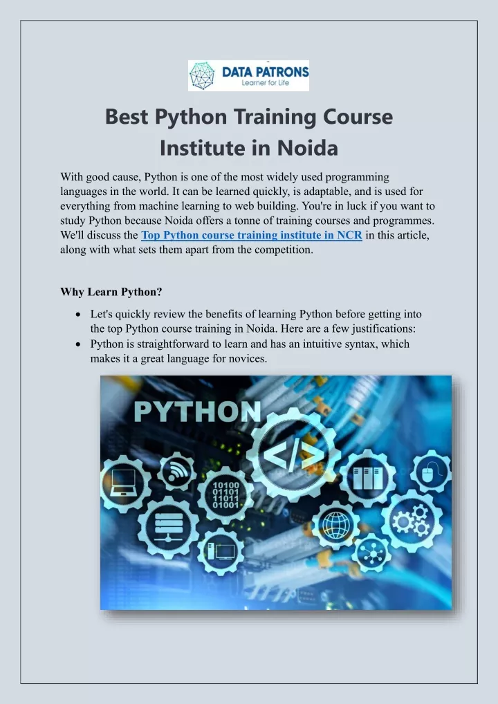 best python training course institute in noida