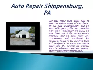 Auto Repair Shippensburg, PA