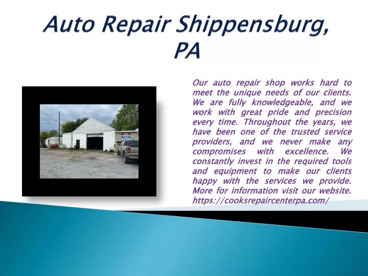 auto repair shippensburg pa