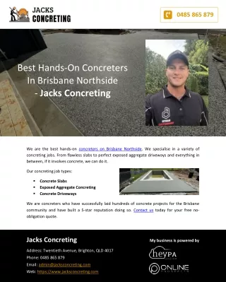 Best Hands-On Concreters In Brisbane Northside - Jacks Concreting