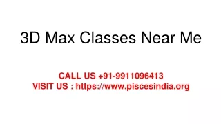 3d max classes near me