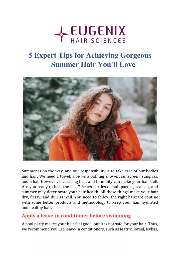 5 expert tips for achieving gorgeous summer hair