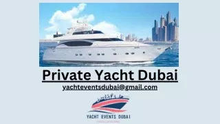 Private Yacht Dubai