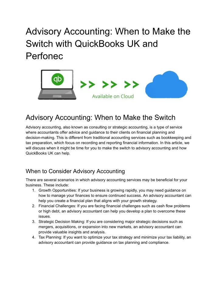 advisory accounting when to make the switch with