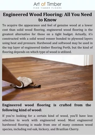 Engineered Wood Flooring All You Need to Know