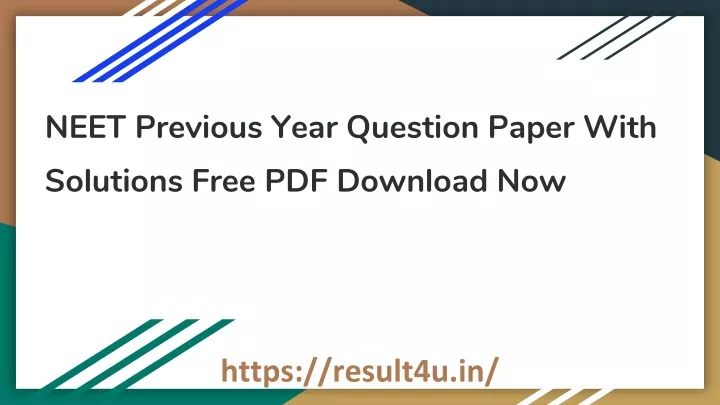 neet previous year question paper with solutions free pdf download now