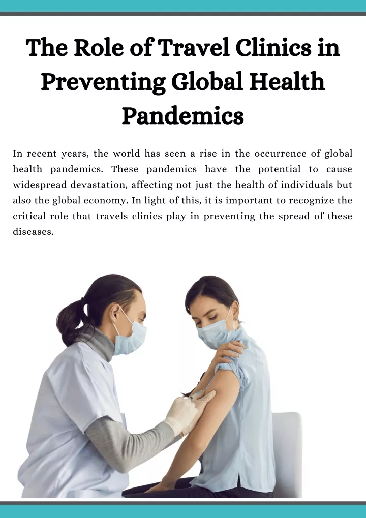 the role of travel clinics in preventing global