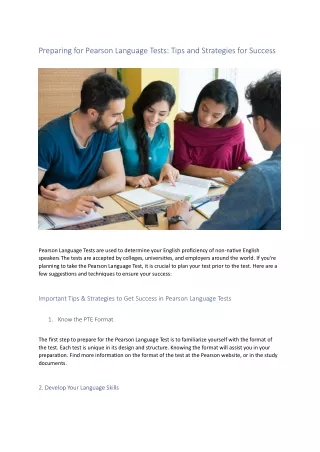 preparing for pearson language tests tips