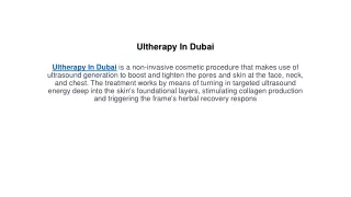 ultherapy treatment