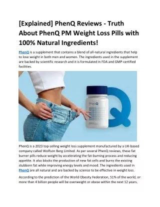 PhenQ Reviews - Legit Weight Loss Pills or Fat Burner Scam?