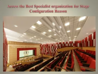 Access the Best Specialist organization for Stage Configuration Reason