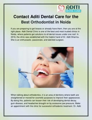 Best Orthodontist Noida Sector 40