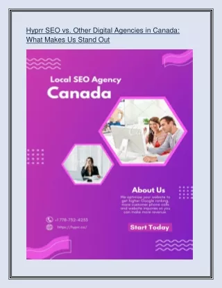 Hyprr SEO vs. Other Digital Agencies in Canada: What Makes Us Stand Out