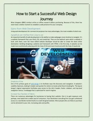 How to Start a Successful Web Design Journey