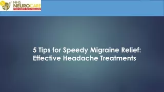 5 Tips for Speedy Migraine Relief:  Effective Headache Treatments