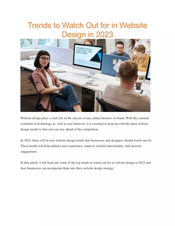 trends to watch out for in website design in 2023