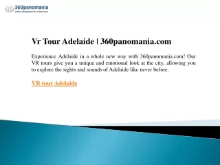 vr tour adelaide 360panomania com experience