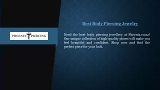 Best Body Piercing Jewelry  Pheenix.co.nz