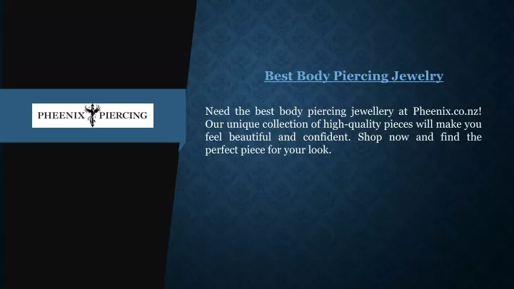 best body piercing jewelry
