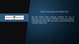 Body Piercing Jewellery Nz Pheenix.co.nz