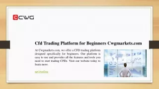 cfd trading platform for beginners cwgmarkets com