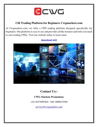 cfd trading platform for beginners cwgmarkets com