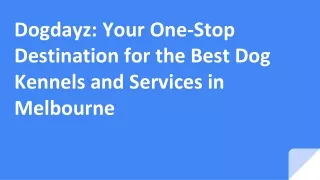 Dogdayz- Your One-Stop Destination for the Best Dog Kennels and Services in Melbourne