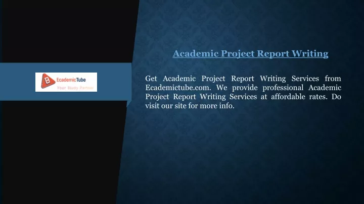 academic project report writing