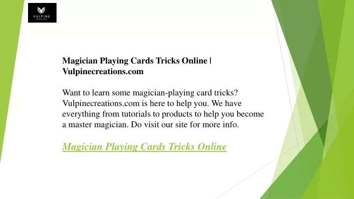 magician playing cards tricks online