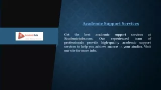 Academic Support Services Ecademictube.com