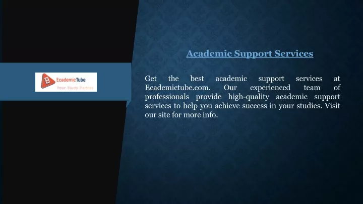 academic support services