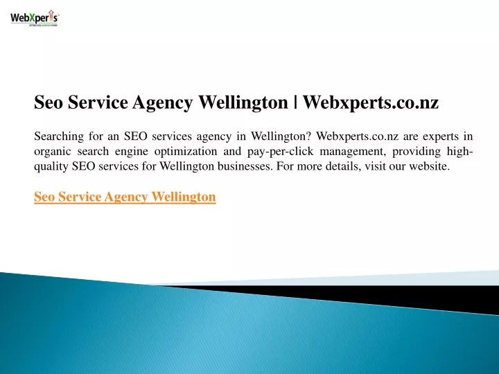 seo service agency wellington webxperts