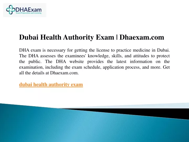 dubai health authority exam dhaexam com dha exam