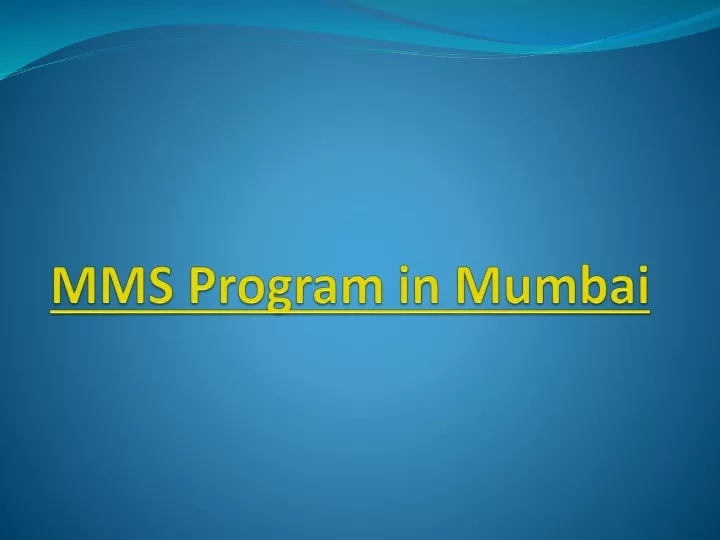 mms program in m umbai