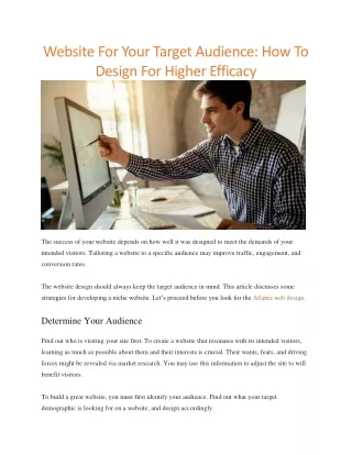 website for your target audience how to design