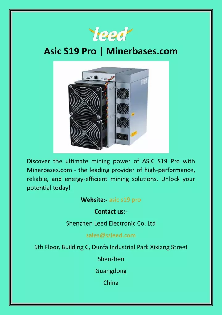 asic s19 pro minerbases com