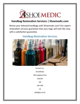 handbag restoration services shoemedic com